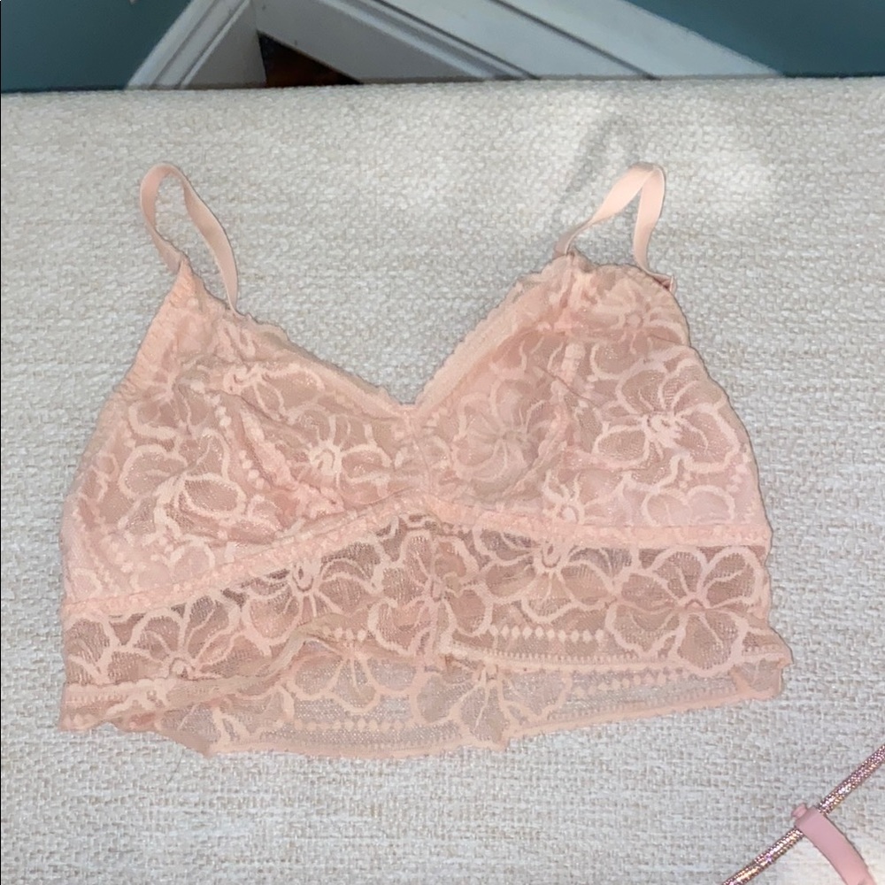 Lace Bralette in Peach